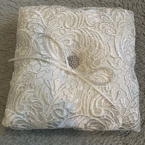 Beige Ring Bearer Pillow